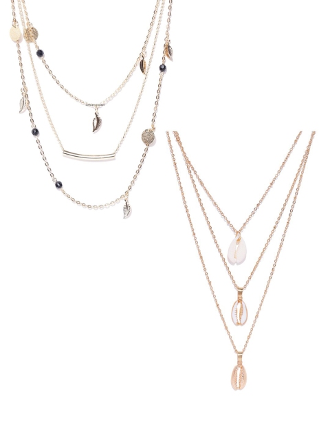 

OOMPH Set of 2 Gold-Toned Alloy Layered Necklace