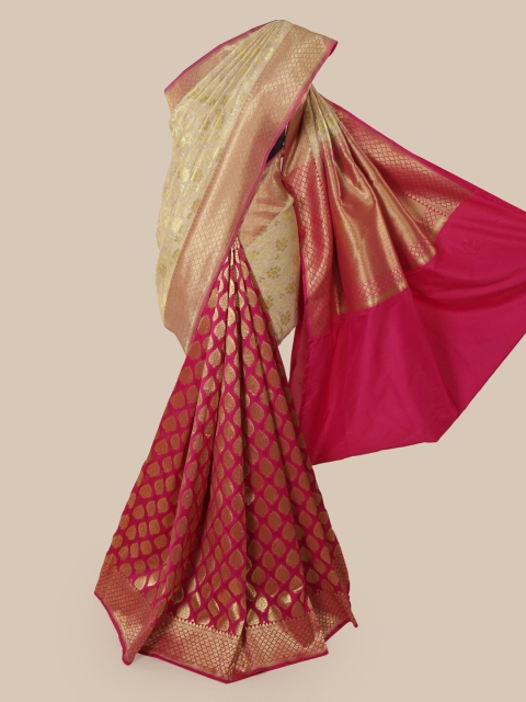 

Pothys Cream-Coloured Pure Silk Woven Design Banarasi Saree