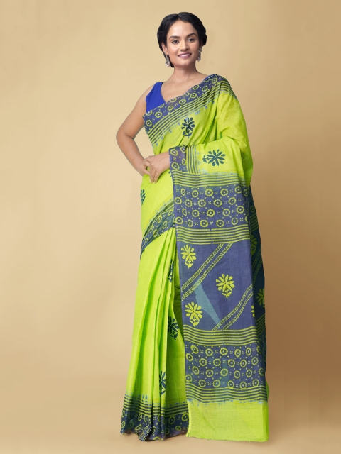 

Unnati Silks Green Pure Cotton Printed Kota Saree