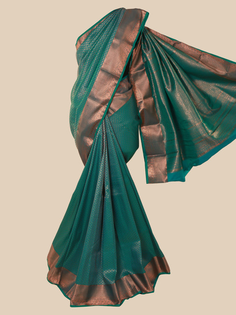 

Pothys Green Woven Design Pure Silk Saree