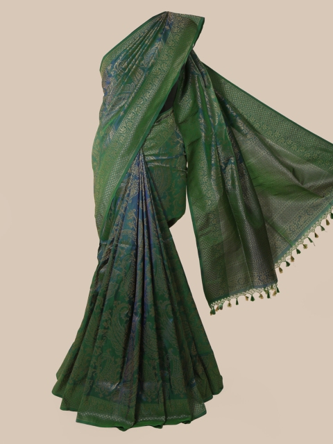 

Pothys Green & Blue Pure Silk Woven Design Banarasi Saree