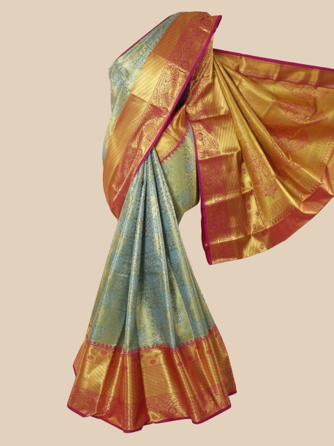 

Pothys Green Woven Design Pure Silk Saree