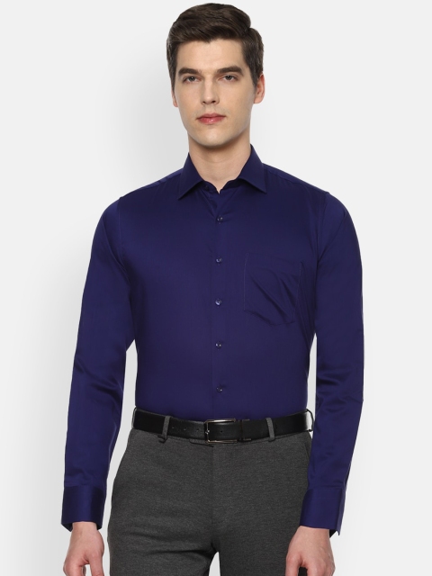 

Van Heusen Men Navy Blue Slim Fit Solid Formal Shirt