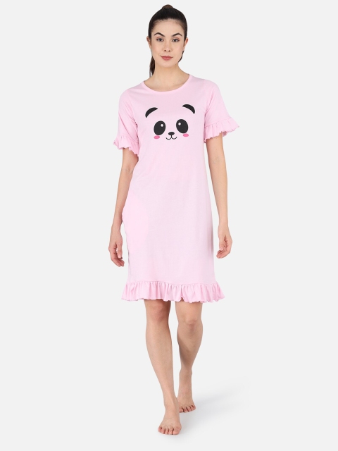 

The Dry State Pink Printed Nightdress