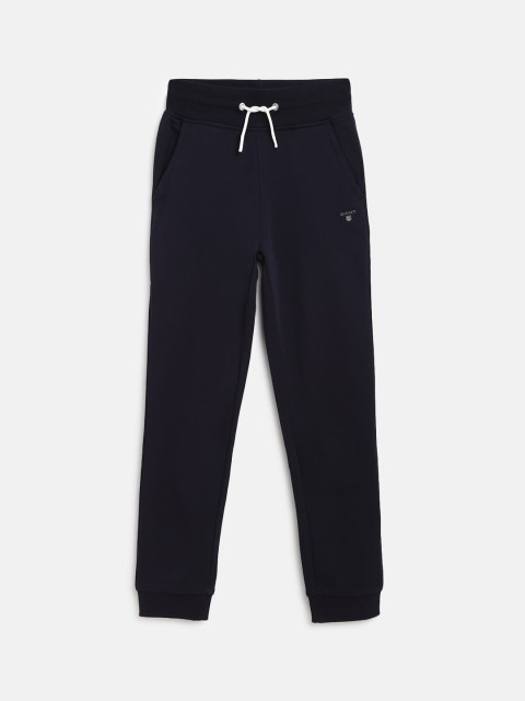 

GANT Boys Navy Blue Solid Cotton Joggers