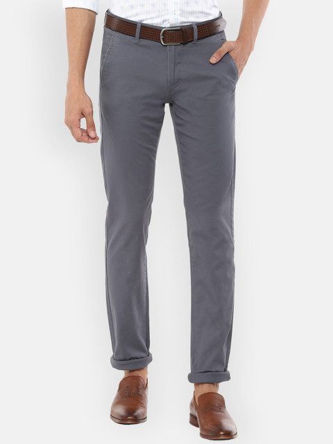 

Van Heusen Sport Men Grey Slim Fit Solid Formal Trousers