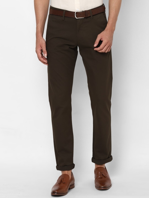 

Allen Solly Men Brown Regular Fit Solid Formal Trousers