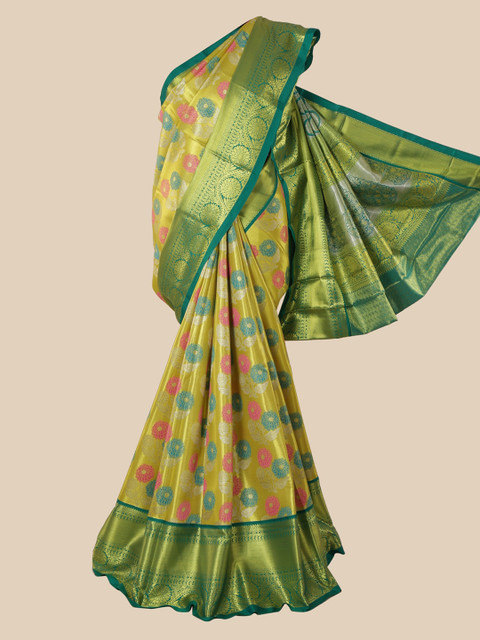 

Pothys Green Woven Design Pure Silk Saree