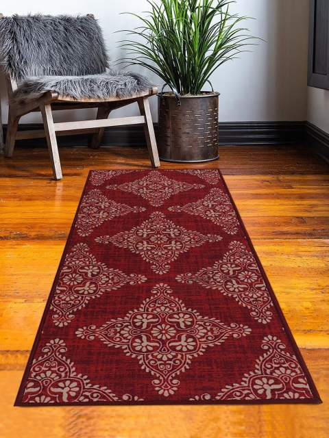 

RUGSMITH Red & White Printed Anti-Skid Floor Runner