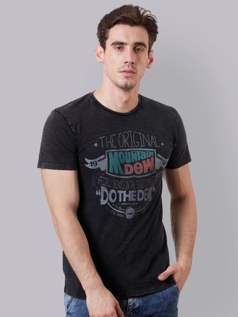 

Free Authority Men Black Typography Printed T-shirt