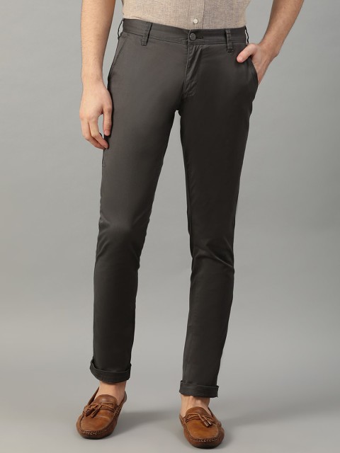 

Bruun & Stengade Men Grey Slim Fit Solid Regular Trousers