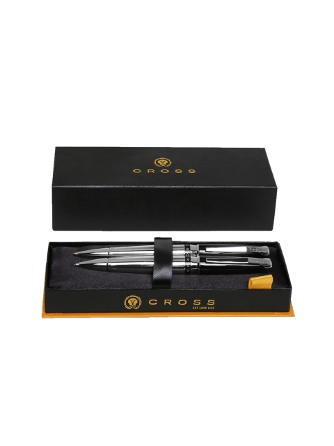 

Cross Set Of 2 Black & Silver-Toned Sydney Chrome Ball Pen & Pencil Set