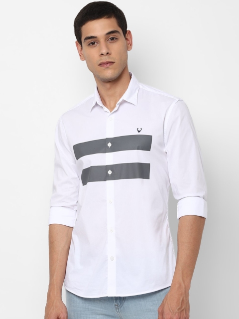 

Allen Solly Tribe Men White & Grey Slim Fit Striped Casual Shirt