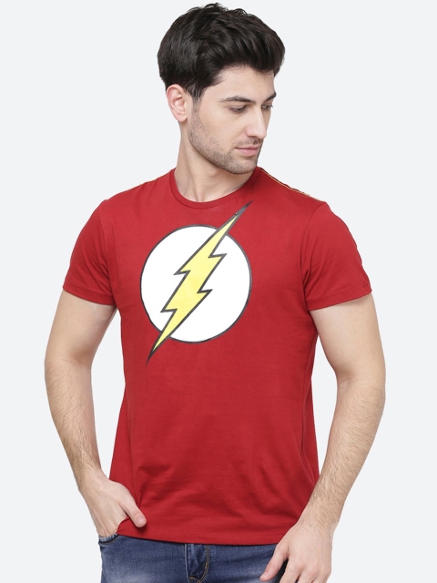 

Free Authority Men Red Printed Round Neck T-shirt