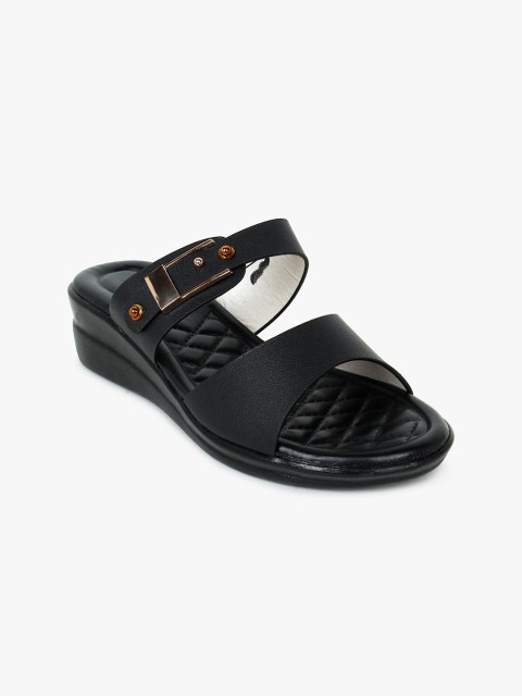

Bloomtale Women Black Solid Sandals