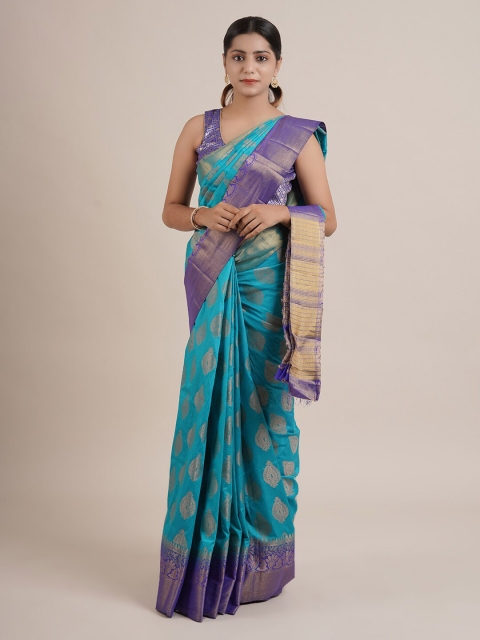 

Pothys Blue Checked Saree