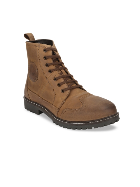 

Royal Enfield Men Tan Brown Huntsman High Top Flat Huntsman Boots