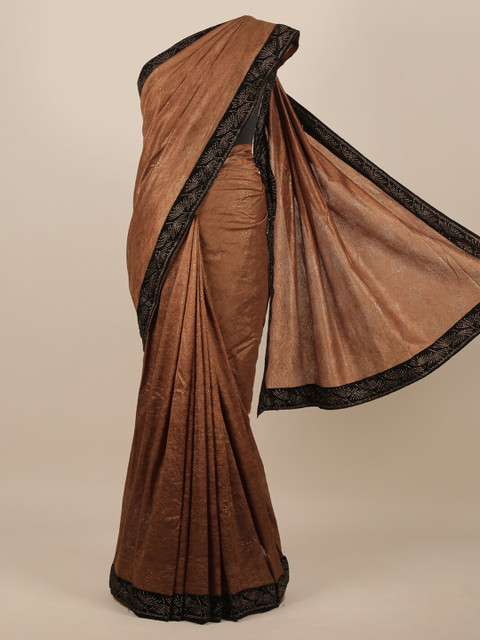 

Pothys Brown Embellished Jute Silk Saree