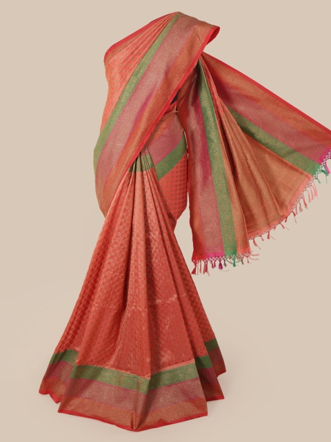 

Pothys Peach-Coloured Pure Silk Woven Design Banarasi Saree