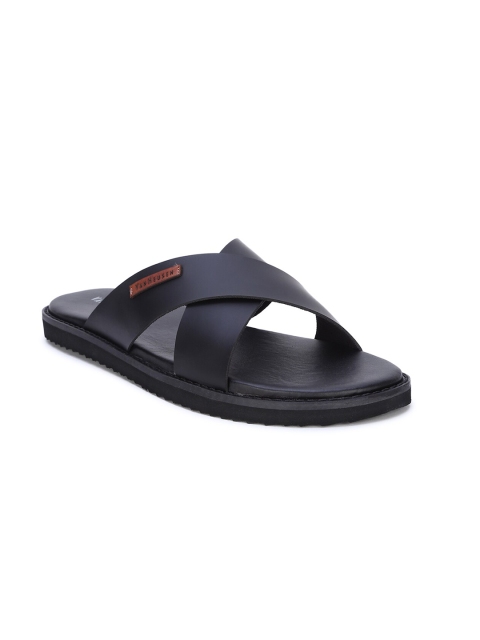

Van Heusen Men Navy Blue Leather Sliders