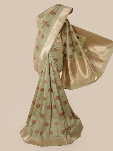 

Pothys Olive Green Woven Design Banarasi Saree