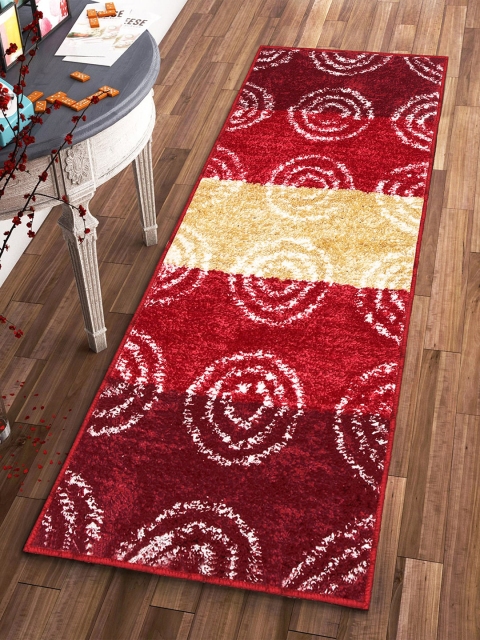 

Story@home Red & Yellow Geometric Printed Rectangular Floor Runner