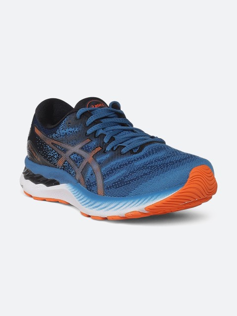 

ASICS Men Black & Blue Gel-Nimbus 23 Standard Running Shoes