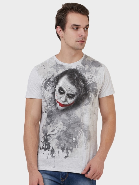 

Free Authority Men Grey Joker Printed T-shirt