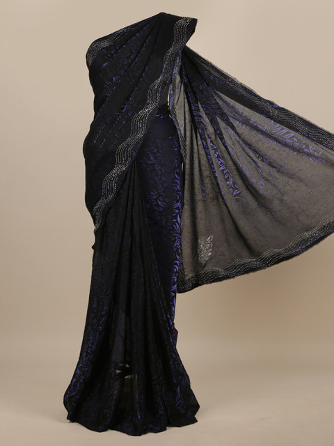 

Pothys Blue Woven Design Jute Silk Saree