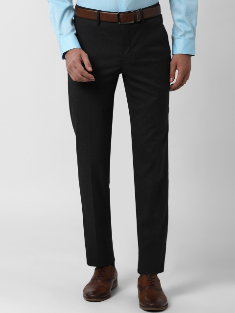 

Peter England Men Black Formal Trousers