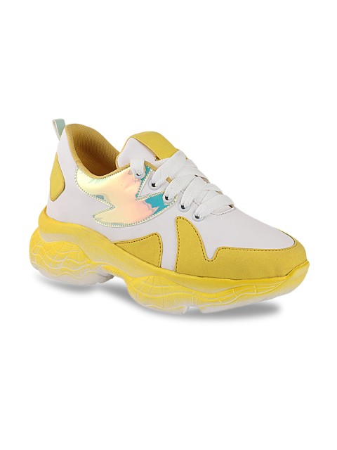 

Shoetopia Women Yellow Synthetic Walking Shoes