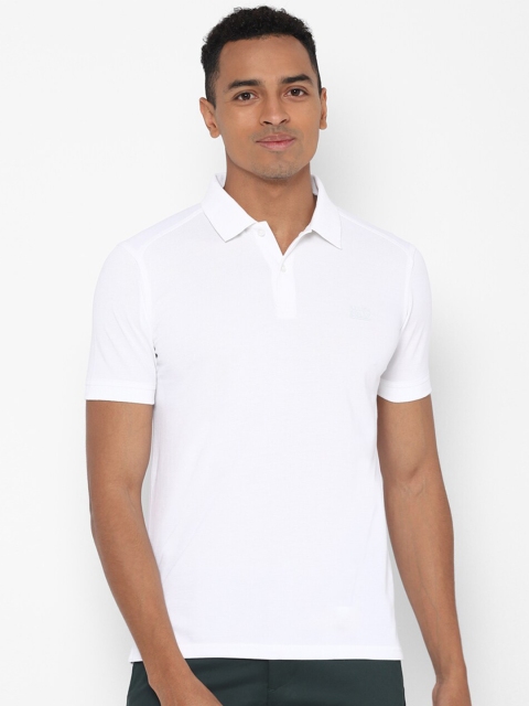 

Allen Solly Men White Polo Collar Pure Cotton T-shirt