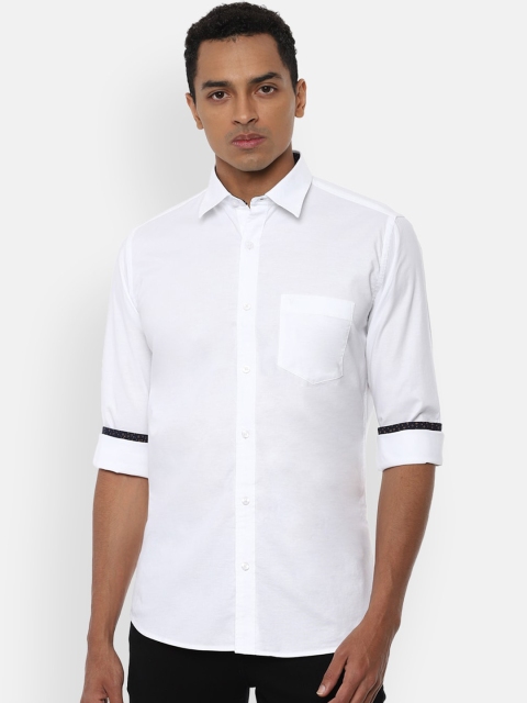 

Van Heusen Sport Men White Slim Fit Solid Casual Shirt