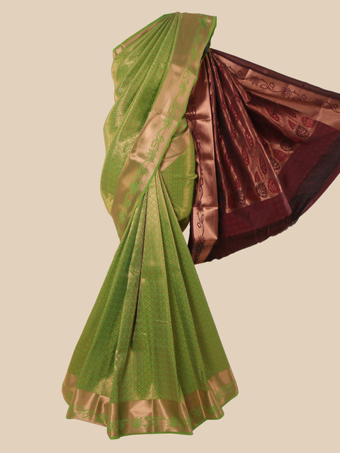 

Pothys Green Woven Design Pure Silk Saree