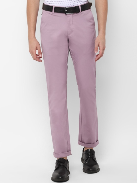 

Allen Solly Men Pink Regular Fit Solid Chinos