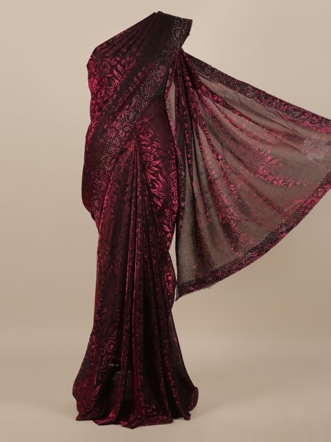 

Pothys Magenta Woven Design Jute Silk Saree
