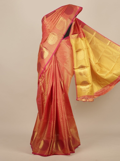 

Pothys Pink Woven Design Jute Silk Saree