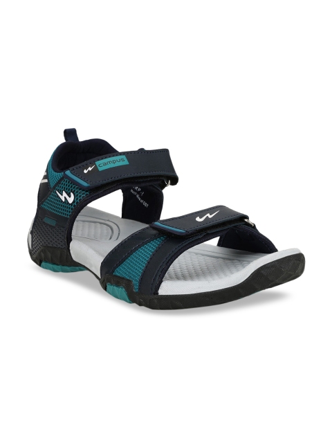 

Campus Men Navy Blue & White Colorblocked Sports Sandals