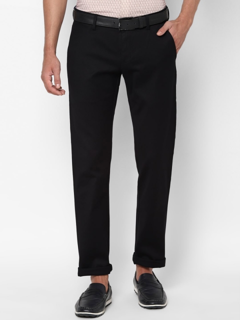 

Allen Solly Men Black Slim Fit Regular Trousers