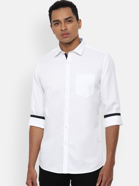 

Van Heusen Sport Men White Slim Fit Self-Design Casual Shirt