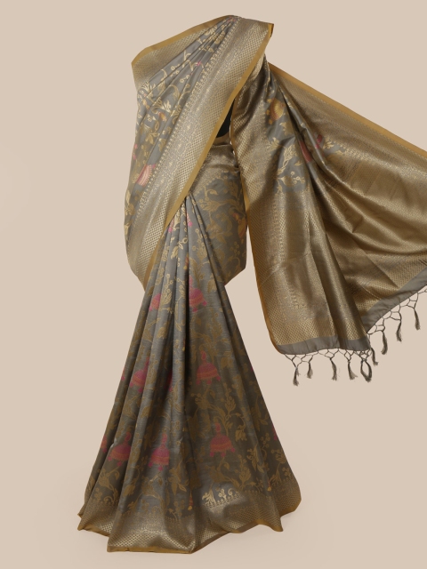 

Pothys Grey Woven Design Banarasi Saree