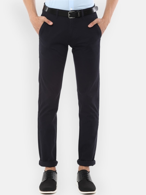 

Van Heusen Sport Men Navy Blue Slim Fit Solid Semi Formal Trousers