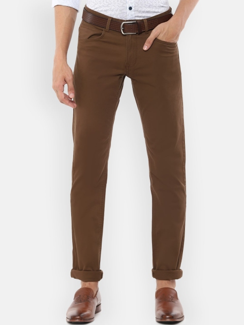 

Van Heusen Sport Men Brown Slim Fit Solid Semi Formal Trousers