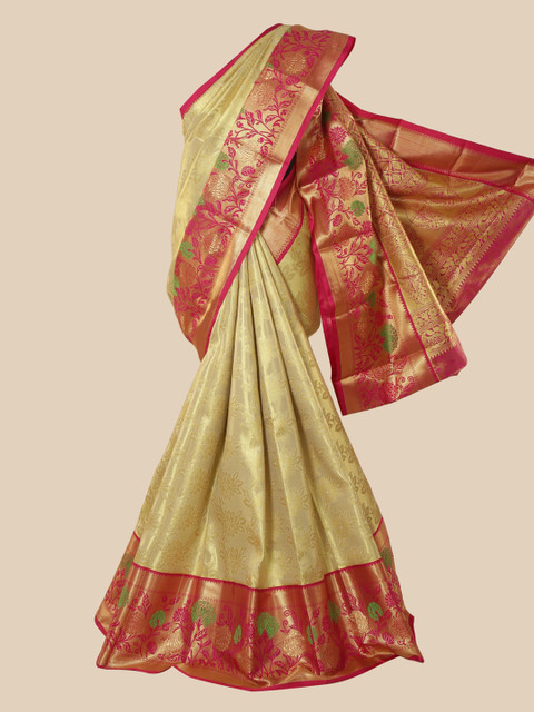 

Pothys Gold-Toned Woven Design Pure Silk Saree