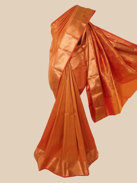 

Pothys Copper-Toned Woven Design Pure Silk Saree