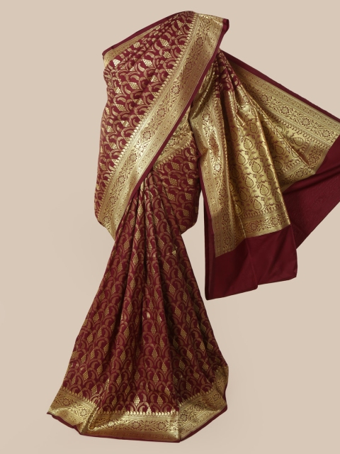 

Pothys Maroon Woven Design Banarasi Saree