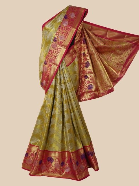 

Pothys Olive Green Woven Design Pure Silk Saree