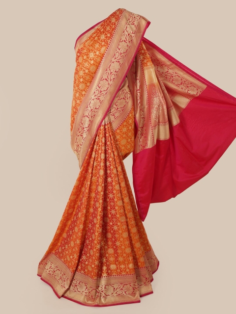 

Pothys Orange Pure Silk Woven Design Banarasi Saree