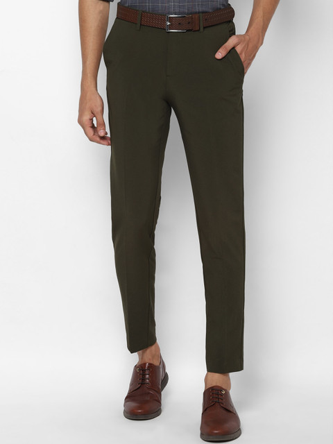 

Allen Solly Men Olive Slim Fit Regular Trousers