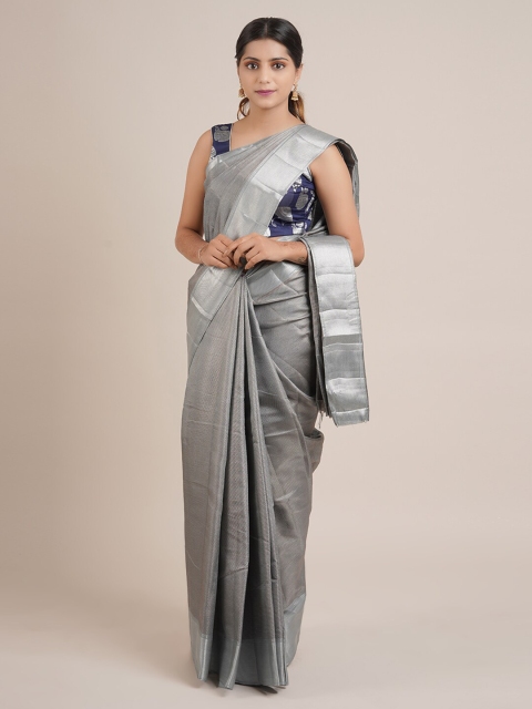 

Pothys Jute Silk Grey Saree